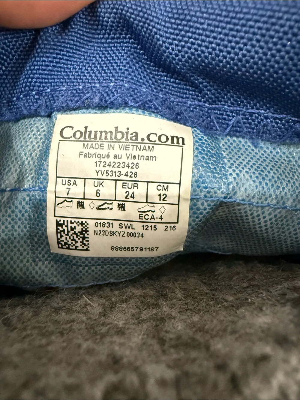 Columbia Powderbug Plus II Blue Boys' Waterproof Winter Boots Size 7 Toddler EUC